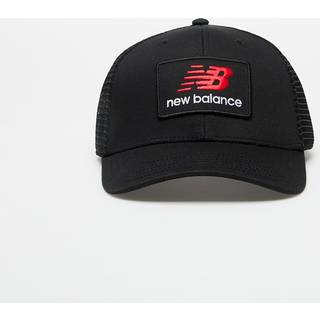 New Balance New Balance Black Stacked Patch Logo Trucker 100% Cotton Hat