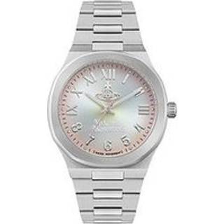 Vivienne Westwood Silver Merton Peach Round Dial Watch - Silver