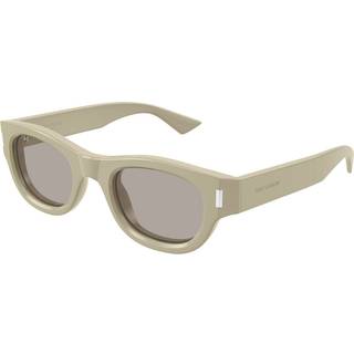 SAINT LAURENT Unisex SL 761 003 Solbriller Acetat Grøn Grå Rund