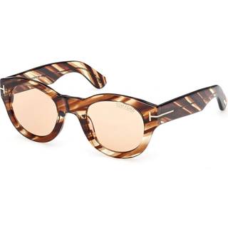 TOM FORD Unisex FT1212 LUCINDA 55E Solbriller Acetat Havana Brun Rund Fotokromatisk