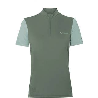 Vaude Women's Matera Half Zip Tricot Cykeljersey Damer størrelse 38 farve olivengrøn