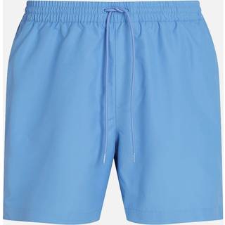 Medium Drawstring Swim Shorts - Logo Tape - Blue - S