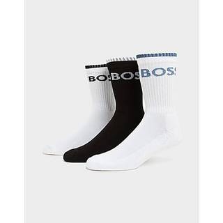BOSS 6-Pack QS Stripe Classic Crew Socks, White - 38-42.5