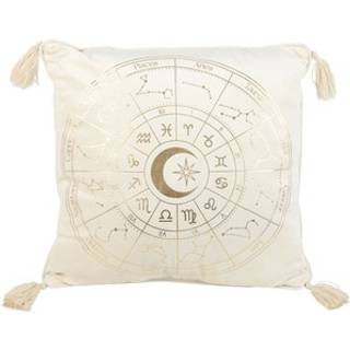 Weißes Astrology Wheel Kissen 35x35cm