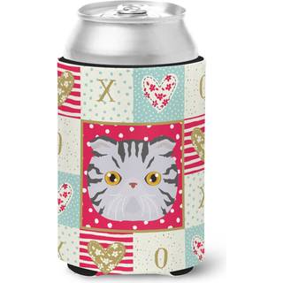 """" Caroline's Treasures CK5118CC Foldex Exotic Fold Cat Love Can eller Bottle Hugger Cold-Beverage-Koozies Multicolor """"