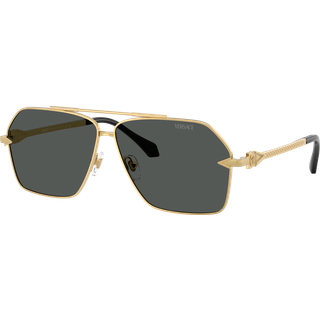 Versace Mand VE2284 100287 Solbriller Metal Guld Grå Pilot Normal