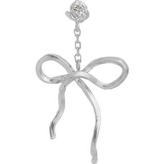 Dangling Flow Bow Ørering, Silver