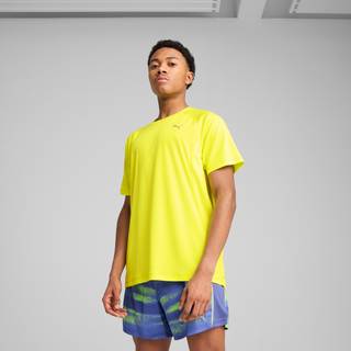 Men&#39;s Puma VELOCITY Running T-Shirt, Yellow, Size M, Clothing - Lemon Sherbert - M