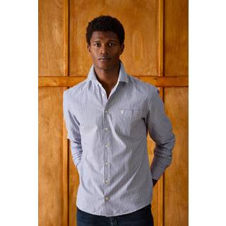 Joules Joules Classic Fit Blue Stripe Long Sleeve Cotton Oxford Shirt