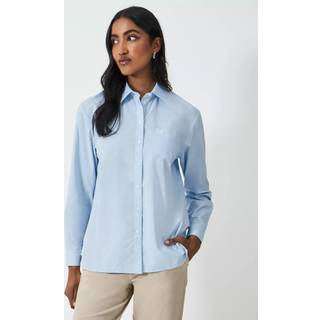 Crew Clothing Crew Clothing Blue Relaxed Poplin 100% Cotton Shirt