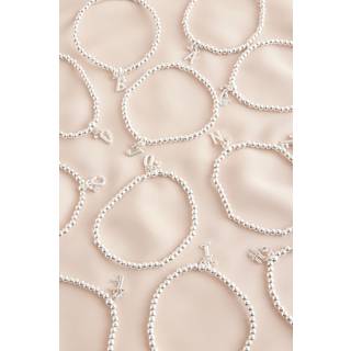 Next Silver Tone Initial Stretch Bracelet