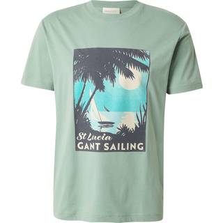 Gant Regular Fit Graphic T Shirt Green