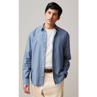 Next Chambray Denim Stribet Langærmet 100% Bomuld SkjorterXX-Large