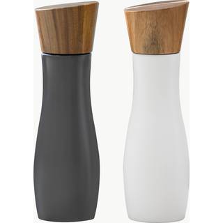 Salt- & Peberkværn Essentials med låg i akacietræ, sæt af 2