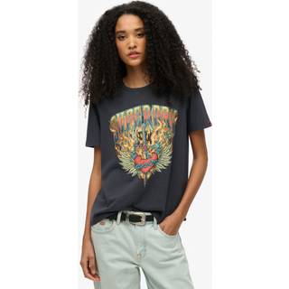 Superdry Superdry Black Biker Rock Graphic Relaxed T-Shirt