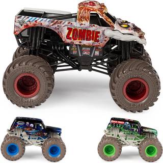 Monster Jam Full Moon Frenzy 3-pak die-cast lastbiler - Zombie i skala 1:24 og Grave Digger & Son-Uva Digger i skala 1:64 (Target-eksklusiv)