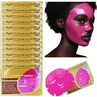 Nielies Collagen Face Sheet Mask - Collagen Anti -Aging Korean Face Sheet Mask til alle hudtyper - 15 ark luksus med kollagen & 24k guld - gave t