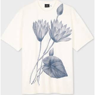 PS Paul Smith Flower Printed Crew Neck T-Shirt White