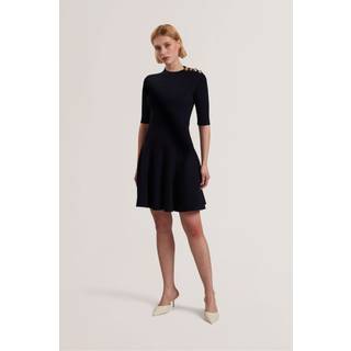 Ted Baker Lilano Ribbet Strik Button Detail Skater KjoleEU 36 (UK 8)