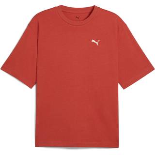 Men&#39;s Puma WARDROBE ESS Boxy T-Shirt, Red, Size S, Clothing - Red Fire - S