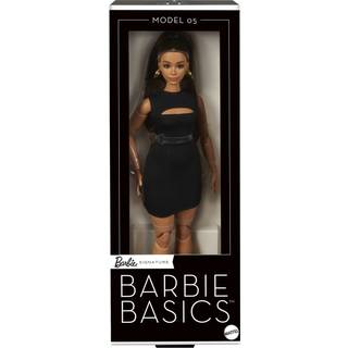Barbie Basics Model 05 Collector Doll med brunettehår sort mini kjole & hæle universal-fit mode positiv krumme krop og byttet dukkehoved