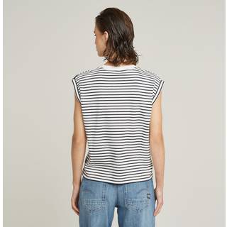 Seam Detail Stripe Loose Top - Multi color - Women