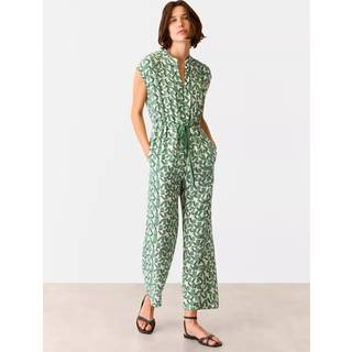Whistles Whistles Green Petite Abstract Squares Jumpsuit