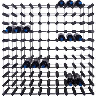 Mensolas - Sortbejdset fyrretræ - 110 flasker
