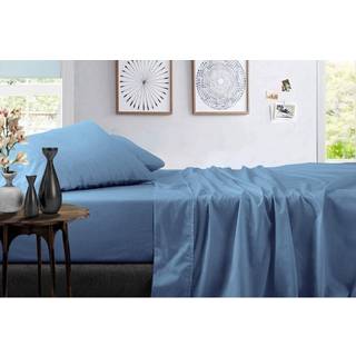 Trend Bedding Mart 4pc Sheet Set Deep Blue Solid 100% egyptisk bomuld 600 tr?dantal (King Sheet Set Deep Blue)