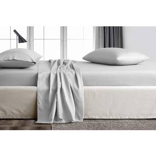 Trend Bedding Mart 4pc Sheet Set Silver Solid 100% egyptisk bomuld 600 tr?dantal (King Sheet Set Silver)