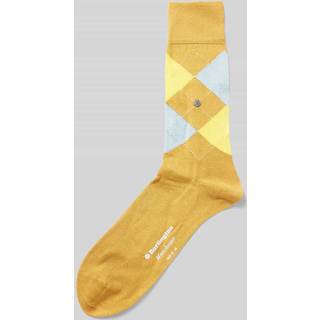 Burlington Manchester Mercerised Cotton Sock - Mustard - Str 40/46