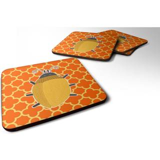 """" Caroline's Treasures Beetle Foam Coaster Set på 4 3,5 multicolor """"