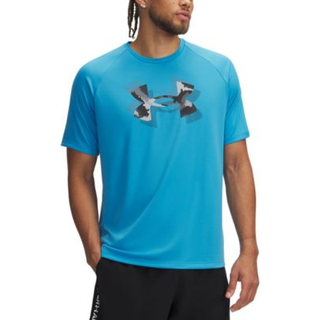 Under Armour Tech™ Print Fill Men's Short Sleeve Ether Blue / Black XS