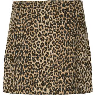Pieces Pcsalume Hw Mini Denim Skirt White Pepper Aop:leo XL