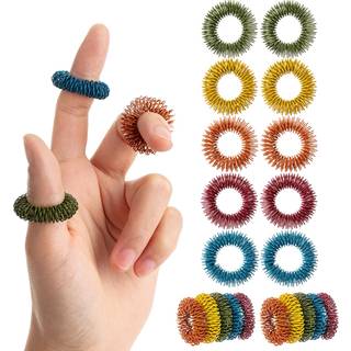 Mr. Pen-Spiky Sensory Rings 10 Pack Assortered Colours Stress Relief Fidget Sensory Toys Fidget Rings Fidget Ring For Angst Stress Rings Massager