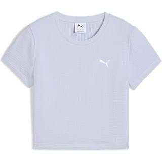 Women&#39;s Puma DARE TO Textured Baby T-Shirt, Blue, Size XL, Clothing - Cool Weather - XL