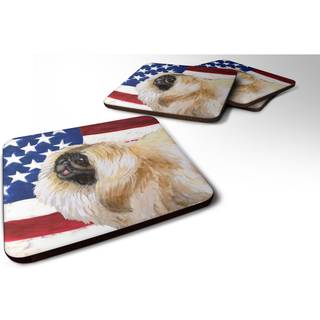 """" Caroline's Treasures Pekingese Patriotic Decorative Coasters multicolor """"