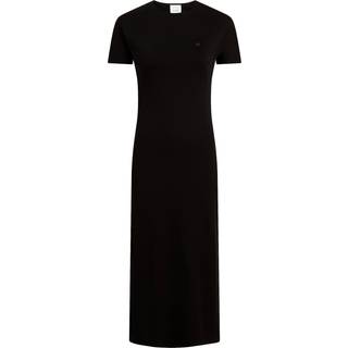 Slim Midi T-shirt Dress - Black - XXS