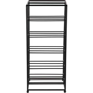 Vinreol, 10 flasker, sort metal