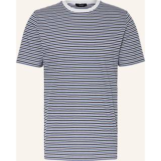 Reiss Reiss Blue/White Bay Mercerised-Cotton Stripe T-Shirt