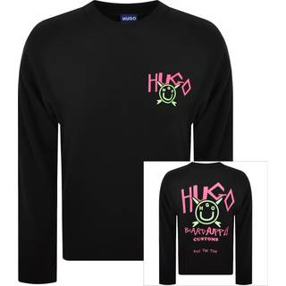 Sweatshirt af bomuld med Happy HUGO-logo