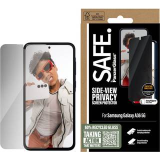 Samsung Galaxy A36 (5G) - SAFE by PanzerGlass - Ultra-Wide Fit Skærmbeskyttelsesglas - Privacy Funktion - Gennemsigtig