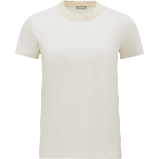 Moncler T-Shirt Crochet Accent Cotton S - Natural - S