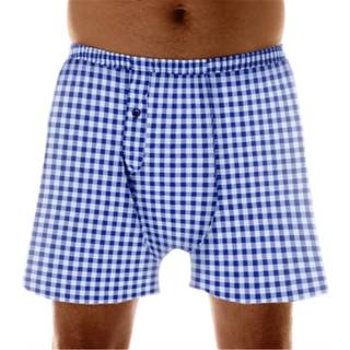 1-Pack Men's Navy Check Regelm?ssig absorptionsinkontinens 2-i-1 boksere 2x (talje 44-45)