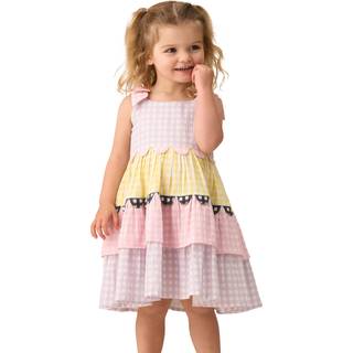 Angel & Rocket Angel & Rocket Pink 100% Cotton Bianka Multi Stripe Dress