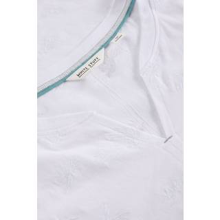 White Stuff White Stuff White Nelly Embroidered 100% Cotton T-Shirt