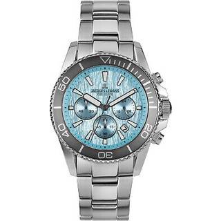 Jacques Lemans Liverpool Diver Chrono 1-2206K - Herre - 44 mm - Quartz - Mineralglas