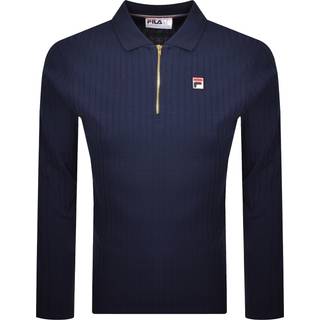 Fila Vintage Blake Polo T Shirt Navy