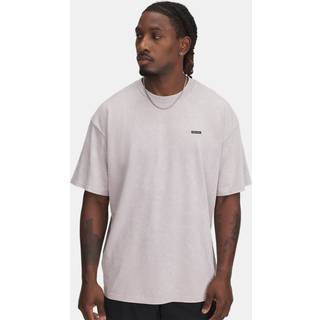 Under Armour Heavyweight Logo Wash Men's Oversized Short Sleeve Gray Dawn / White 3XL