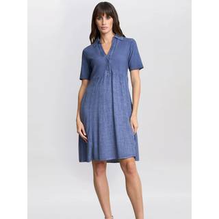 Gina Bacconi Gina Bacconi Blue Aaliyah Chambray Demin and Jersey Dress